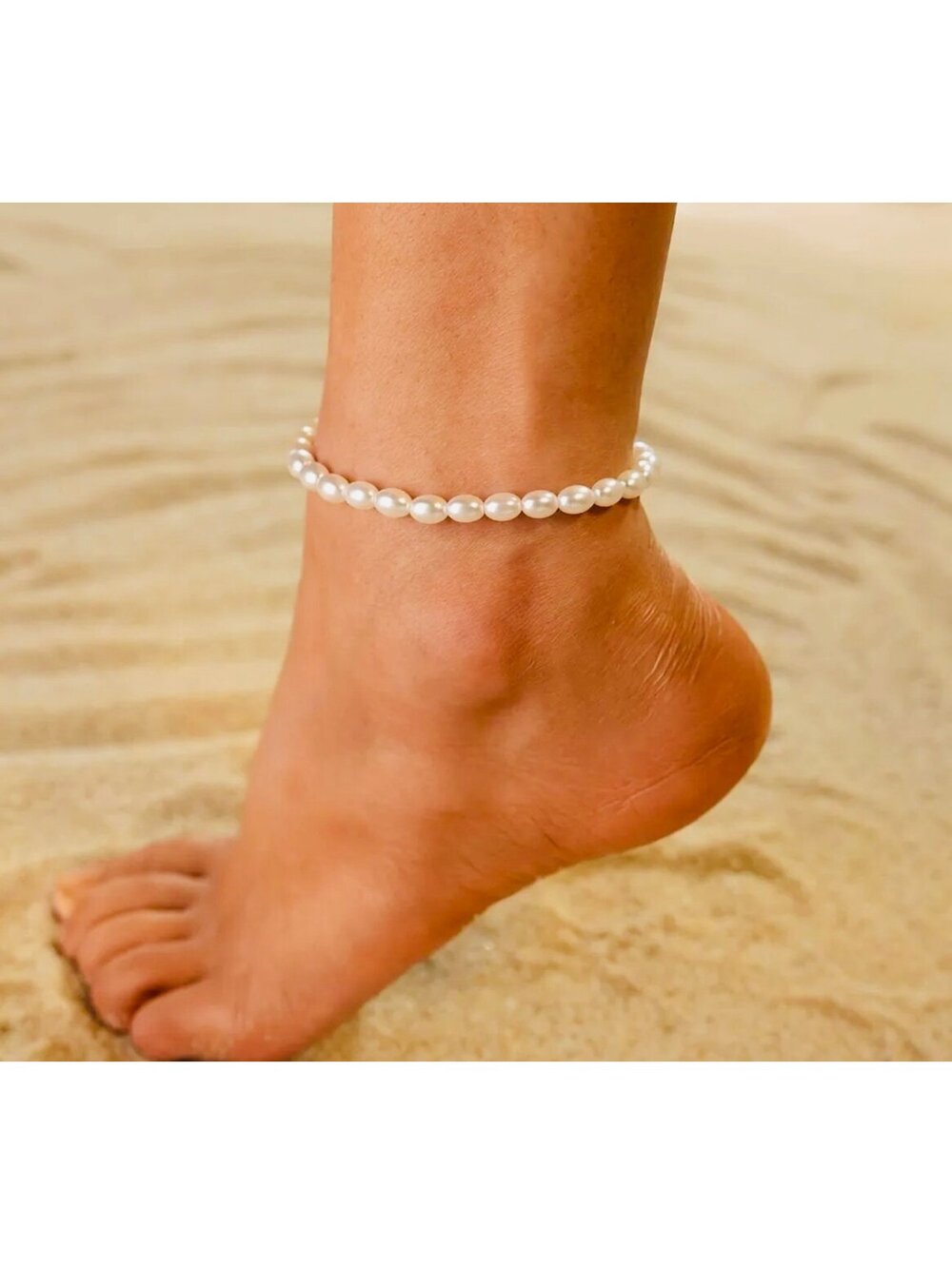 New - Elegant - Classic Vintage Style Faux Pearl Ankle Bracelet